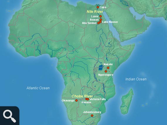 Africa Rivers Map