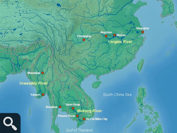 Asia Rivers Map
