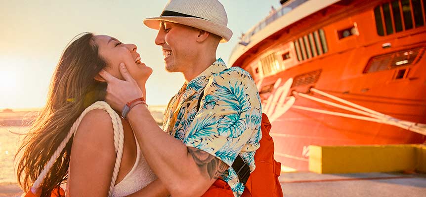 Couple Sailing with Valiant Lady