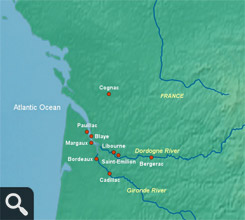 Bordeaux River Map